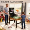 Sportnow 5 in 1 multispel tafel, 53 accessoire onderdelen, tafelvoetbal, tafelhockey, tafeltennis, biljart, basketbal, walnoot 9