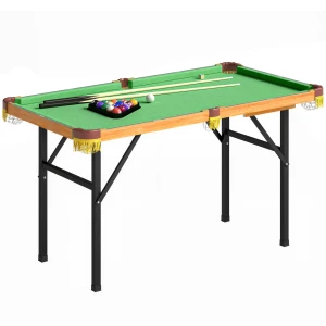 Sportnow opvouwbare biljarttafel, mini biljarttafel, 2 keus, 16 ballen, driehoek, borstel, groen 1