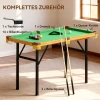 Sportnow opvouwbare biljarttafel, mini biljarttafel, 2 keus, 16 ballen, driehoek, borstel, groen 6
