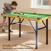 Sportnow opvouwbare biljarttafel, mini biljarttafel, 2 keus, 16 ballen, driehoek, borstel, groen 7