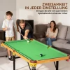 Sportnow opvouwbare biljarttafel, mini biljarttafel, 2 keus, 16 ballen, driehoek, borstel, groen 8