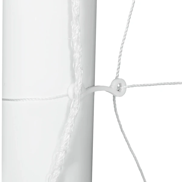 Sportnow voetbaldoel, robuust net, kunststof frame, haringen, 300l x 120b x 200h cm, wit 9