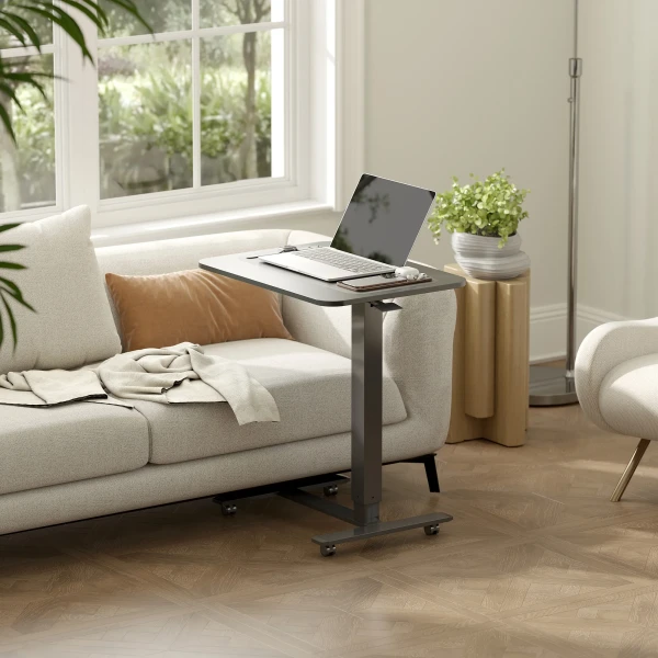 Sta bureau in hoogte verstelbaar incl. 4 wielen c vorm 65 cm x 48 cm x 70 110 cm zwart 2