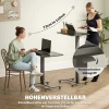 Sta bureau in hoogte verstelbaar incl. 4 wielen c vorm 65 cm x 48 cm x 70 110 cm zwart 5