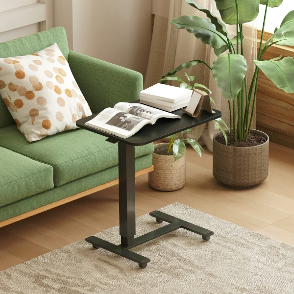 Sta bureau in hoogte verstelbaar incl. 4 wielen c vorm 65 cm x 48 cm x 70 110 cm zwart 9