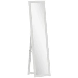 Staande spiegel, volledige lichaamsspiegel met standaard, vrijstaande wandspiegel, 37 x 157 cm, wit 1
