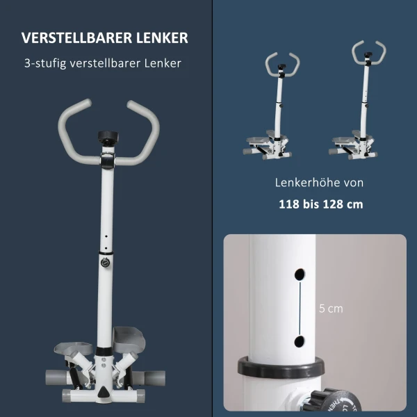 Stepper thuis trainer met lcd scherm, instelbare snelheid, metaal abs, 55 x 53 x 118 128 cm 7