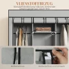 Stoffen kast, opbergoplossing, 8 planken, 2 kledingstangen, grijs 6