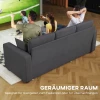 Verstelbare bedbank, l vormige logeerbank met bedfunctie, opslagruimte, kussens, voor woonkamer, gastenkamer, donkergrijs 5