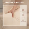 Verstelbare bedbank, l vormige logeerbank met bedfunctie, opslagruimte, kussens, voor woonkamer, logeerkamer, beige 9