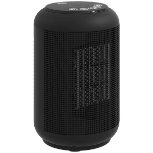 Verwarmingstoestel, 1500 w verwarming met 3 modi, 24 uurs timer, kantel en oververhittingsbeveiliging, 14 x 14 x 21,5 cm, zwart 1