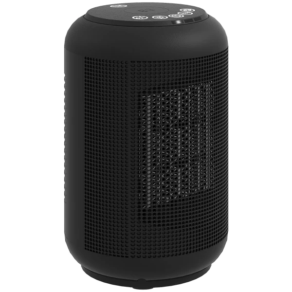 Verwarmingstoestel, 1500 w verwarming met 3 modi, 24 uurs timer, kantel en oververhittingsbeveiliging, 14 x 14 x 21,5 cm, zwart 1