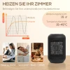 Verwarmingstoestel, 1500 w verwarming met 3 modi, 24 uurs timer, kantel en oververhittingsbeveiliging, 14 x 14 x 21,5 cm, zwart 6