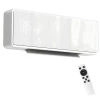 Wandgemonteerde 2000w keramische elektrische verwarming, ventilator, thermostaat, timer, afstandsbediening, glazen paneel, wit 1