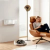 Wandgemonteerde 2000w keramische elektrische verwarming, ventilator, thermostaat, timer, afstandsbediening, glazen paneel, wit 2