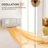 Wandgemonteerde 2000w keramische elektrische verwarming, ventilator, thermostaat, timer, afstandsbediening, glazen paneel, wit 7