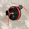 Wandgemonteerde tuinslanghaspel, automatisch terugtrekken, 20 bar waterdruk, 15+1 m waterslang, metaal 4