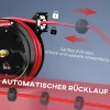 Wandgemonteerde tuinslanghaspel, automatisch terugtrekken, 20 bar waterdruk, 15+1 m waterslang, metaal 6
