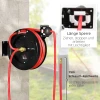 Wandgemonteerde tuinslanghaspel, automatisch terugtrekken, 20 bar waterdruk, 15+1 m waterslang, metaal 8