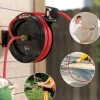 Wandgemonteerde tuinslanghaspel, automatisch terugtrekken, 20 bar waterdruk, 15+1 m waterslang, metaal 9