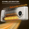 Wandmontage verwarmingstoestel 2000w keramische wandverwarming met ventilator, afstandsbediening, 2 verwarmingsmodi, led display 5