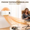 Wandmontage verwarmingstoestel 2000w keramische wandverwarming met ventilator, afstandsbediening, 2 verwarmingsmodi, led display 8