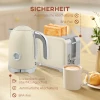 Waterkoker en broodrooster set, 2200w, 7 bruiningsniveaus, versch. functies, crème 8