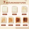 Waterkoker en broodrooster set, 2200w, otter thermostaat, 2 sleuf broodrooster, 7 bruiningsniveaus, kruimellade, zwart 7
