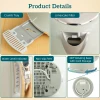 Waterkoker en broodrooster set, led display, 1,7 liter, 2200w, retro ontwerp, geheugenfunctie, grijs 10