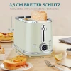 Waterkoker en broodrooster set, led display, 1,7 liter, 2200w, retro ontwerp, geheugenfunctie, grijs 7