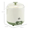 Yoghurtmaker, 1,5 l yoghurtmachine met 2 glazen, zeef, deksel, 20 w yoghurt maker voor griekse yoghurt, voor 3 5 personen, 19,5x17,5x21,4 cm, wit 4
