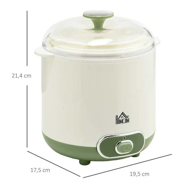 Yoghurtmaker, 1,5 l yoghurtmachine met 2 glazen, zeef, deksel, 20 w yoghurt maker voor griekse yoghurt, voor 3 5 personen, 19,5x17,5x21,4 cm, wit 4