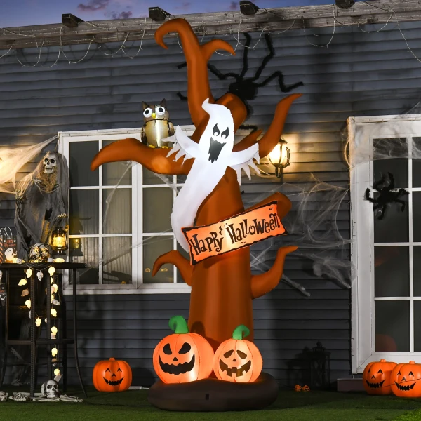 Zelfopblazende halloween decoratie met led verlichting, inclusief blazer en bevestigingsmateriaal, 156cm x 107cm x 274cm 2