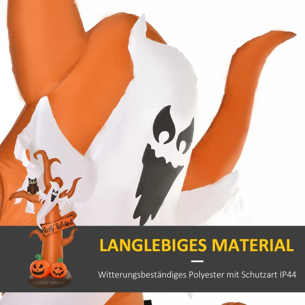 Zelfopblazende halloween decoratie met led verlichting, inclusief blazer en bevestigingsmateriaal, 156cm x 107cm x 274cm 6