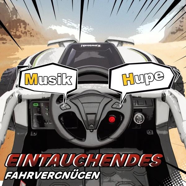 12V Elektrisch Terreinvoertuig Voor Kinderen, Afstandsbediening, LED Lampen, Muziek, Toeter, Voor Kinderen Van 3 8 Jaar, Grijs