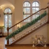 2,7 m kunstmatige kerstguirlande decoratie met 216 toppen dennenkrans voor trappen haard groen 8