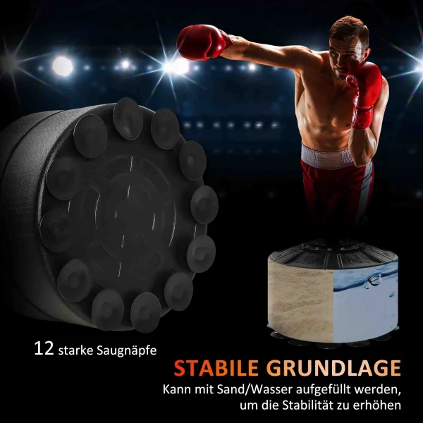 4 in 1 vrijstaande bokszakstandaard, 160 230 cm in hoogte verstelbaar, rood 7