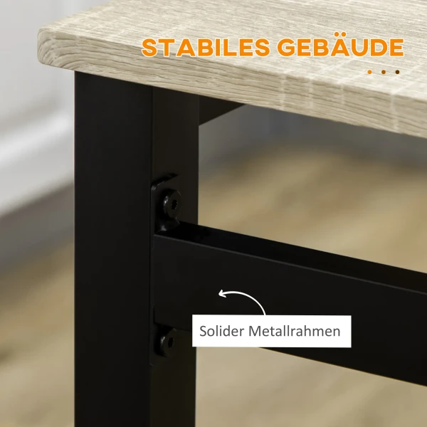 5 delige eetgroep, eettafel met 4 stoelen, ruimtebesparende keukentafelset, zitgroep voor eetkamer, keuken, zwart 8