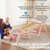 8 in 1 Indoor Klimrek Voor Kinderen, Prinsessen Design, Glijbaan, Helling, Boog, Hout