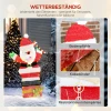 97er led kerstdecoratie, kerstman in warm wit, stalen frame meerkleurig 7