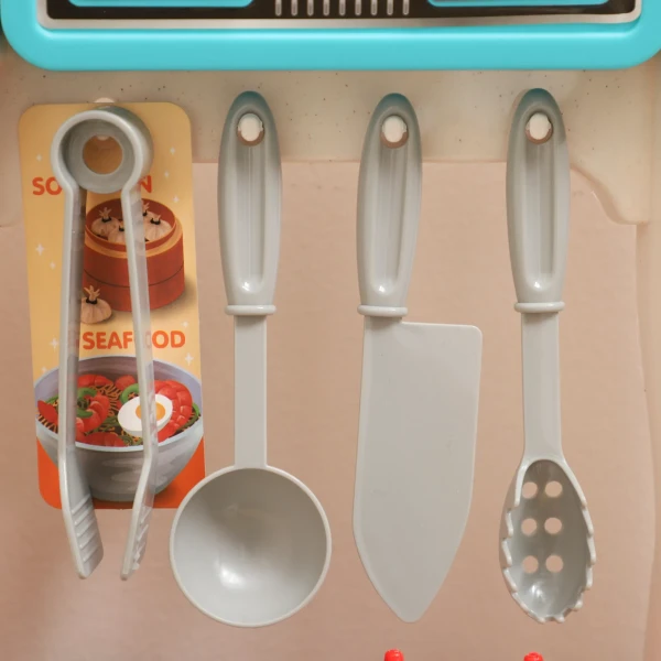 Aiyaplay 92 delig kinderkeukenset, waterkraan, kunststof, 3 6 jaar, groen 10