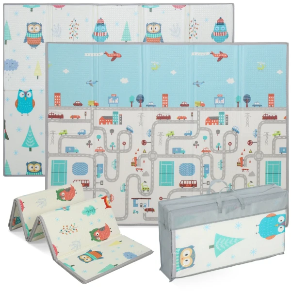 Aiyaplay baby speelmat, dierenpatroon, schuim, 1,5 cm dikke vulling, antislip 1