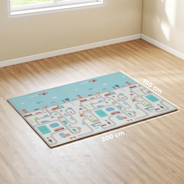 Aiyaplay baby speelmat, dierenpatroon, schuim, 1,5 cm dikke vulling, antislip 4