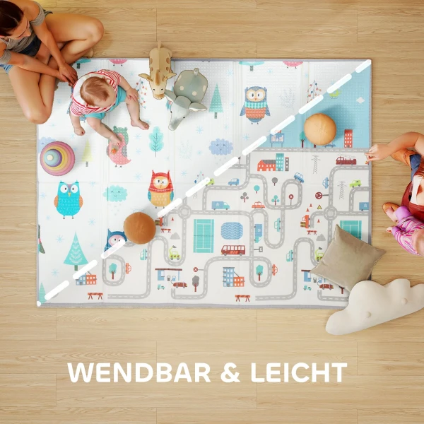 Aiyaplay baby speelmat, dierenpatroon, schuim, 1,5 cm dikke vulling, antislip 5