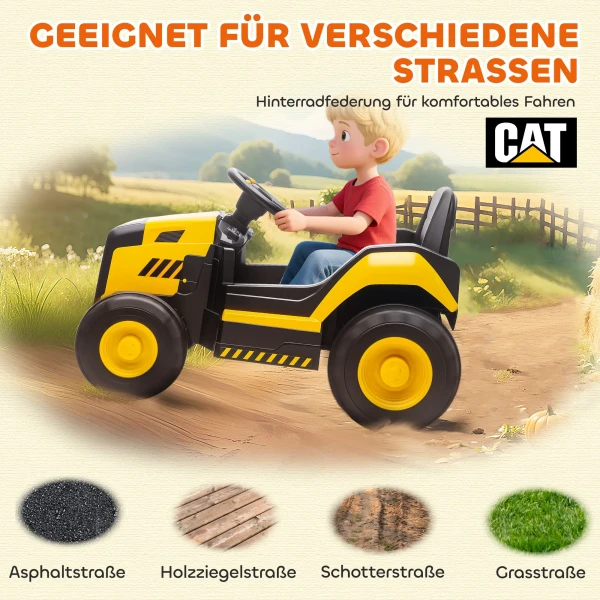 Aiyaplay kinder baufahrzeug, opzitauto voor kinderen, afstandsbediening, handmatige besturing, bluetooth+muziek functie, 3 6 jaar, kunststof, staal, geel 7