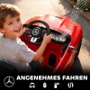 Aiyaplay kinder elektrische auto, mercedes design, 12v motoren, afstandsbediening, led lichten, muziek, voor kinderen van 3 6 jaar, rood 8