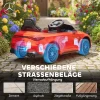 Aiyaplay kinder elektrische auto, mercedes design, 12v motoren, afstandsbediening, led lichten, muziek, voor kinderen van 3 6 jaar, rood 9