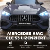 Aiyaplay kinder elektrische auto, mercedes ontwerp, 12v motoren, afstandsbediening, led lampen, muziek, voor kinderen van 3 6 jaar, grijs 5