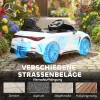Aiyaplay kinder elektrische auto, mercedes ontwerp, 12v motoren, afstandsbediening, led lampen, muziek, voor kinderen van 3 6 jaar, wit 9