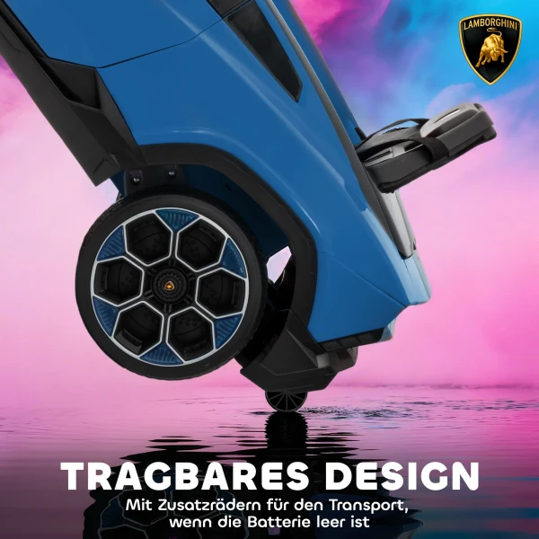 Aiyaplay kinder elektroauto 12v kinderauto met 2,4 ghz afstandsbediening, 2 motor, claxon, led, muziek, 101,5 x 49 x 43 cm, blauw 7